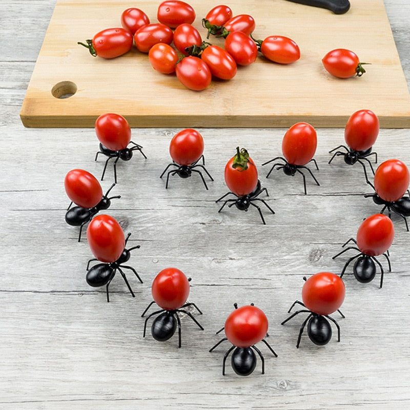 12 Pcs Ant Fruit Pick Decorations