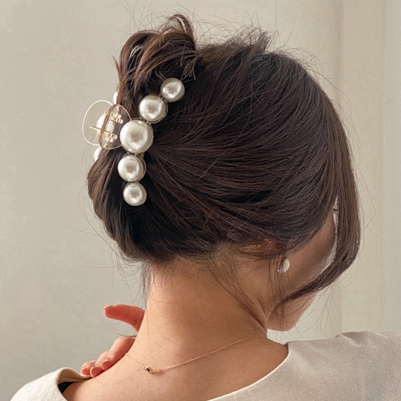 Big Pearls Acrylic Hair Clip