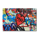 Love Hearts Graffiti Wall Art