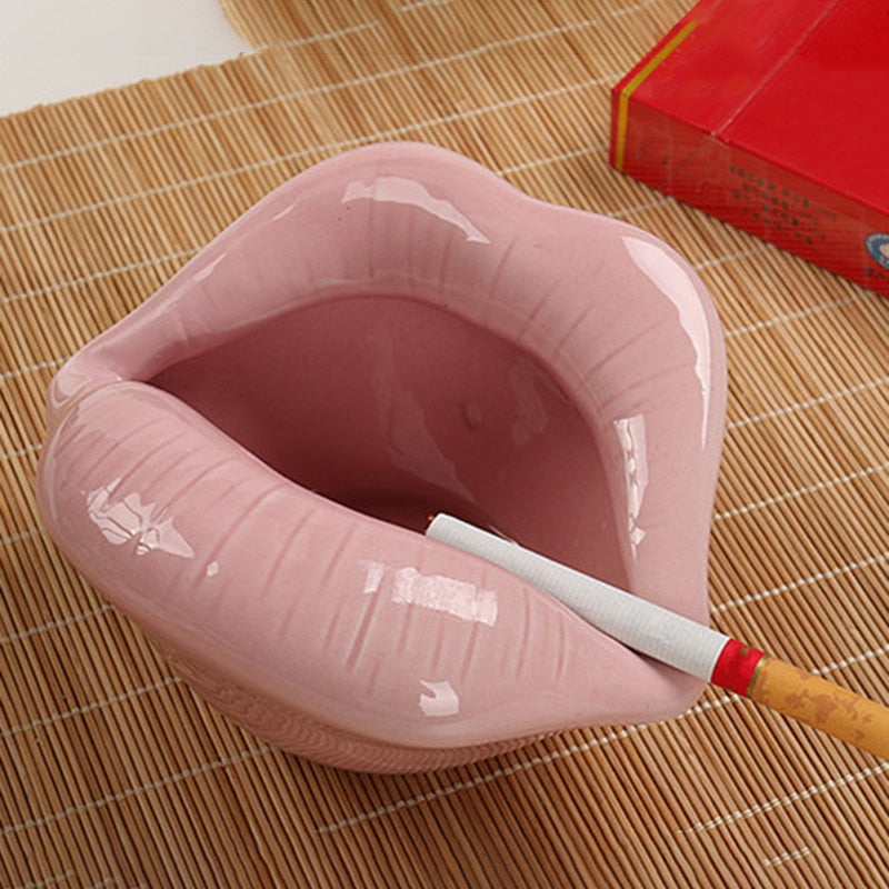 Cute Ceramic Lips Ashtray