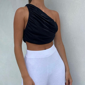 One Shoulder Crop Top