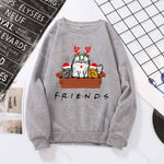 Funny Christmas Cat Friends Sweatshirt