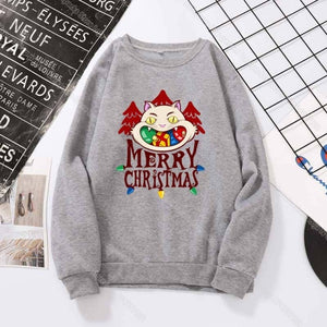 Funny Christmas Cat Friends Sweatshirt