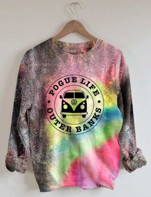 Tie Dye Baggy Sweat Shirts